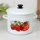 Кастрюля эмалированная, 7 л, d=24 см, цилиндрическая, деколь МИКС, белая - Фото 6