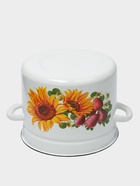 Кастрюля эмалированная, 7 л, d=24 см, цилиндрическая, деколь МИКС, белая - Фото 9