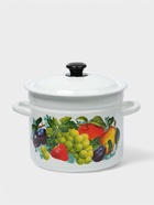 Кастрюля эмалированная, 7 л, d=24 см, цилиндрическая, деколь МИКС, белая - Фото 10