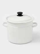 Кастрюля эмалированная, 7 л, d=25 см, с крышкой, без деколи, белая - Фото 1