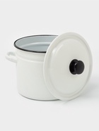 Кастрюля эмалированная, 7 л, d=25 см, с крышкой, без деколи, белая - Фото 2