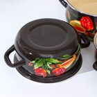 Набор эмалированных кастрюль «Грациозный», 3 шт.: 1.5 л, 2 л, 3 л, индукция, чёрный - Фото 3