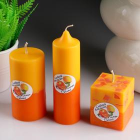 Набор свечей ароматических "Лимон- Апельсин" 3 шт