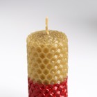 Свеча из вощины, медово-красная, 8 см - фото 9505168