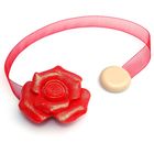 Подхват для штор на ленте "Розочка", цвет красный - Фото 1