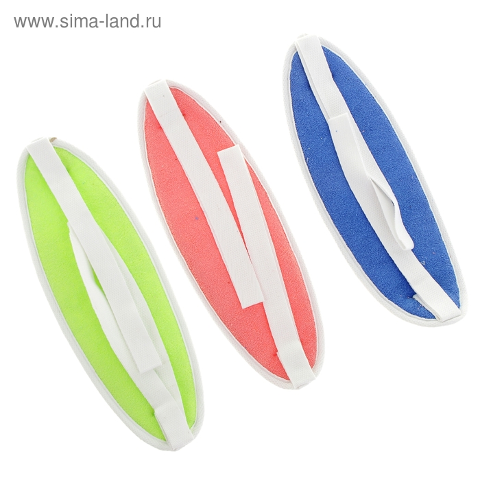 Мочалка банная длинная с ручками, люффа, микс - Фото 1