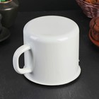Кружка эмалированная, 1 л, с крышкой и носиком, белая - Фото 3