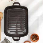 Противень эмалированный, 3 л, d=7 см, с крышкой, коричневый - Фото 3