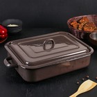 Противень эмалированный, 4.5 л, коричневый - Фото 1