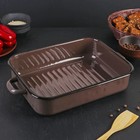 Противень эмалированный, 4.5 л, коричневый - Фото 3