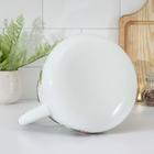 Чайник сферический, 3 л, индукция, деколь МИКС, цвет белый - фото 9192131