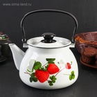 Чайник, 3 л, эмалированная сталь, рисунок МИКС, белый - Фото 5