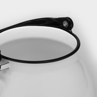 Чайник, 3 л, индукция, эмалированная сталь, белый - Фото 3