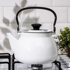 Чайник, 3 л, индукция, эмалированная сталь, белый - Фото 5