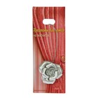 Подхват для штор «Розочка», d = 5,5 см, цвет серый - Фото 3