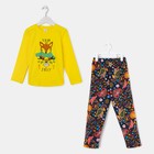 Пижама для девочки «Лисица», цвет жёлтый, рост 116-122 см - Фото 2