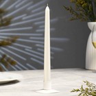 Свеча античная, 2,3х 25  см, лакированная  , белый металлик - фото 11720738