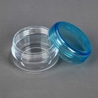 Баночка косметическая, 4,4 × 2,5 см, цвет голубой - Фото 1