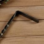 Кочерга кованая "Патина золото", ручка буковая, высота 70 см - фото 26629466