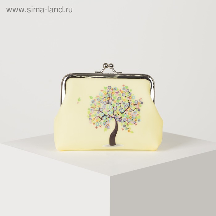Кошелёк, отдел на фермуаре, цвет жёлтый - Фото 1
