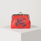 Кошелёк, отдел на фермуаре, цвет красный - Фото 1