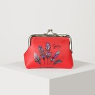 Кошелёк, отдел на фермуаре, цвет красный - Фото 2