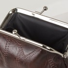 Кошелёк женский, отдел на фермуаре, цвет коричневый - Фото 3