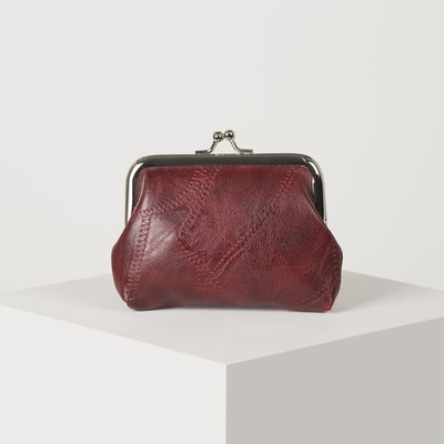 Кошелёк женский, отдел на фермуаре, цвет бордовый