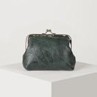 Кошелёк женский, отдел на фермуаре, цвет тёмно-зелёный - Фото 2