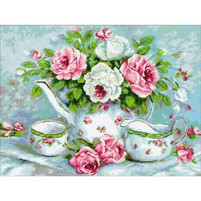 Набор алмазной мозаики Паутинка «Розовый чай»