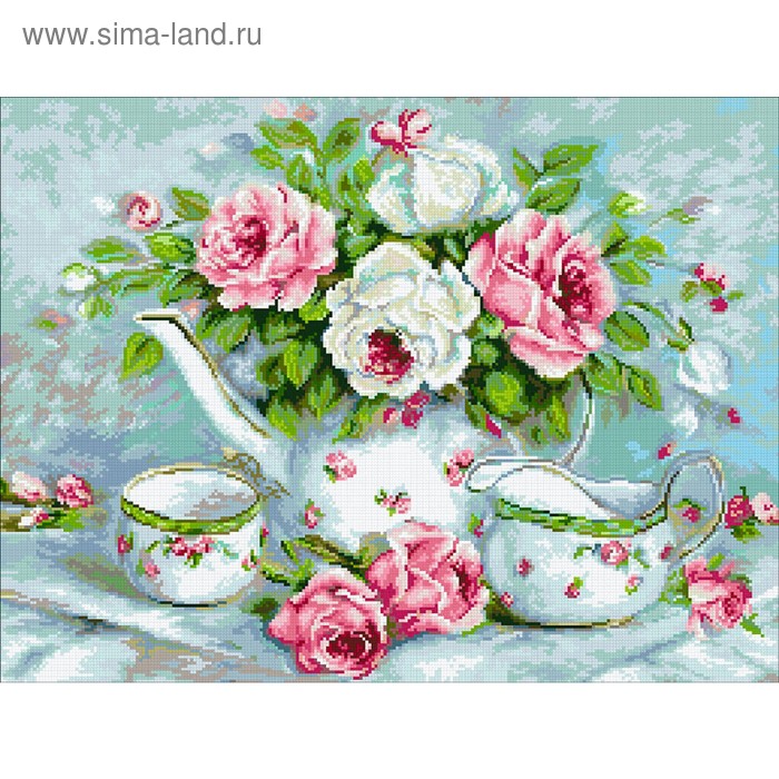Набор алмазной мозаики Паутинка «Розовый чай» - Фото 1