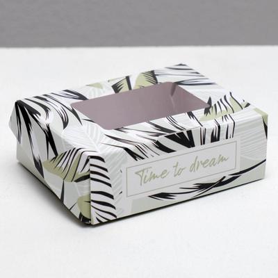 Кондитерская упаковка, коробка с ламинацией «Тропики», 10 х 8 х 3.5 см