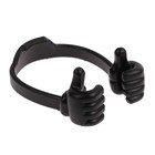 УЦЕНКА Подставка для телефона LuazON, в форме рук, регулируемая ширина, чёрная - Фото 1