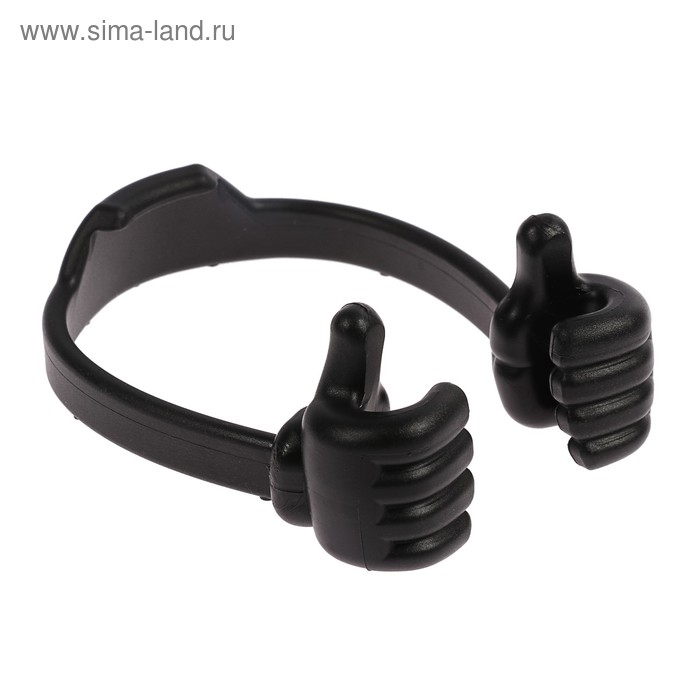 УЦЕНКА Подставка для телефона LuazON, в форме рук, регулируемая ширина, чёрная - Фото 1