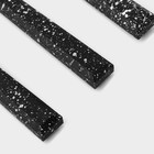 Набор столовых приборов из нержавеющей стали на подставке «Мрамор чёрный», 24 предмета, толщина 1,2 мм - фото 9192147