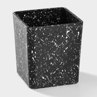 Набор столовых приборов из нержавеющей стали на подставке «Мрамор чёрный», 24 предмета, толщина 1,2 мм - фото 4304064