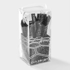 Столовые приборы на подставке «Мрамор чёрный», 24 предмета, толщина 1.2 мм, нержавеющая сталь - Фото 10