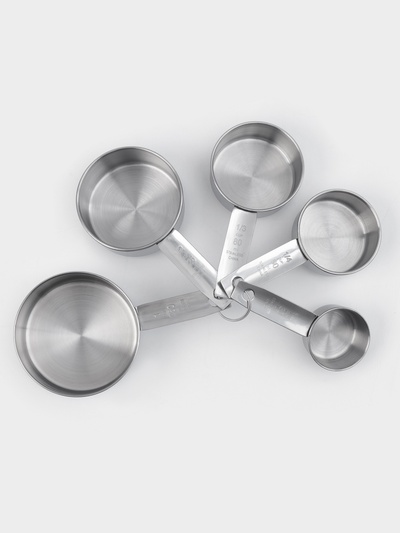 Набор мерных ложек Доляна «Кристалл», 5 шт.: 30/60/80/125/250 мл, нержавеющая сталь, серебристый