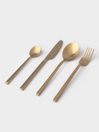 Столовые приборы Magistro «Оску стандарт», 4 предмета, нержавеющая сталь, золотистые - Фото 2