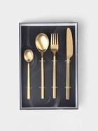 Столовые приборы Magistro «Оску стандарт», 4 предмета, нержавеющая сталь, золотистые - Фото 5