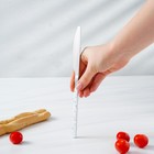 Набор столовых приборов из нержавеющей стали Magistro «Оску стандарт», 4 предмета, цвет металла серебряный, цвет ручки белый мрамор - Фото 5