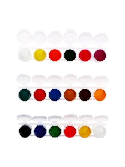 Гуашь 18 цветов × 15 мл ZOO, блок-тара