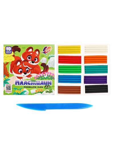 Пластилин «Луч. ZOO», 10 цветов, 150 г