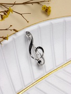 Брошь «Скрипичный ключ» классика, цвет чёрный в серебре - Фото 2