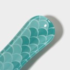 Подставка под ложку Доляна «Сирена», 23.5×8.3 см, стекло, бирюзовая - Фото 5