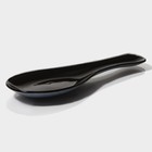 Подставка под ложку Доляна «Блэк», 23.5×8.3 см, стекло, чёрная - Фото 3