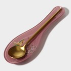 Подставка под ложку Доляна «Колибри», 23.5×8.3×1.5 см, стекло, розовая - Фото 6