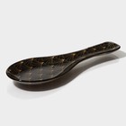 Подставка под ложку Доляна «Золотое перо», 23.5×8.3 см, стекло - Фото 3