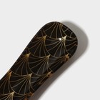 Подставка под ложку Доляна «Золотое перо», 23.5×8.3 см, стекло - Фото 5