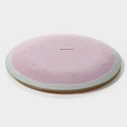 Тарелка стеклянная пирожковая Доляна «Сладкий арбуз», d=18 см, цвет красный - Фото 3